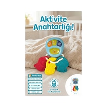 Yumuşak Diş Kaşıyıcılı Renkli Bebek Anahtar Aksesuarı - 4 Modlu, Ses Çıkaran Yenidoğan Aktivite Eğlence Modeli 3 Ay+