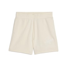Puma Scrıpt High-waist Shorts Ekru Ekru
