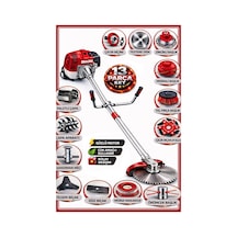 Dragro German DRG-13 + Yan Tipi Benzinli Ot Çalı Çim Biçme Tırpanı + Full Set Hediyeli + Çift Çapa K