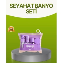 Hubrendy Tekno Seyahat Banyo Seti 5 Parça Şeffaf Taşıma Çantalı 30 Ml