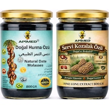 2 Li Set Servi Kozalak Özü & Hurma Özü 800 Gr + 800 Gr Doğal Enerji Destekleyici