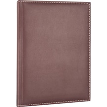 2K 2027 Yeni Yıl Deri Kapak Ajanda Defter Tarihli Çizgili 17x24 CM - Bordo