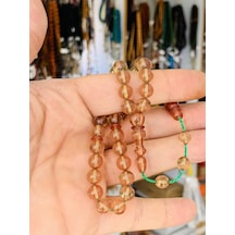 ATEŞ KEHRİBAR TESBİH ŞEFFAF SARI KÜRE MODEL
