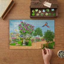Bahar - Çiçekler - Kuşlar - Bahçe Tasarımı 240 Parça Ahşap Puzzle Ahşap Kutuda Mpy20320