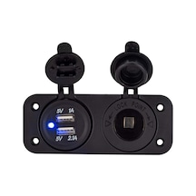 Campasist 5v/1a +2.1a Çift Usb Ve 12v Kapaklı Çakmaklık Girişi