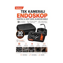 Ekranlı Tek Kameralı 30 Mt Sert Kablo Yılan Endoskop Kamera 8 Mm 4.3 Inc