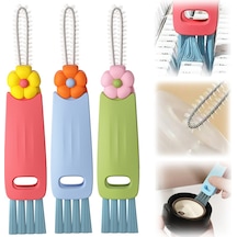 Skycity 3'lü Fantezi Temizlik Fırçası Seti - Bardak Ağızı, Boşluk Ve Köşe Temizliği İçin Çok Amaçlı Pp Malzeme