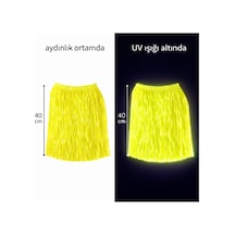 Neon Sarı Hawaii Parti Eteği 40 Cm - Elwm-874163 Çok Renkli