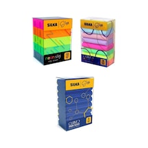 3 Lü Silgi Seti 8 Li Curved Sınav+ 8 Li Curved Rainbow+ 10 Lu Neon Silgi