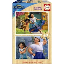 Educa 2x50 Parça Encanto Sihirli Dünya Ahşap Çocuk Puzzle - 4-6 Yaş 1 Adet