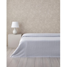 English Home Pure Leaves Ecosoft Çift Kişilik Pike 200x220 Cm Mavi Mavi