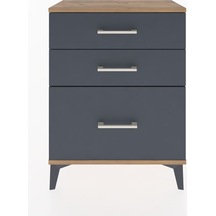 Arges Komodin 3 Çekmeceli 60x30x80 Çam-antrasit Çam
