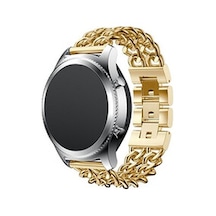 Samsung Uyumlu Gear S3 22mm Krd-17 Metal Kordon - Gold