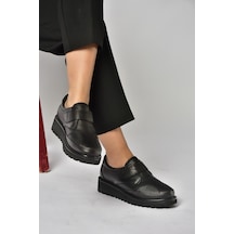 Fox Shoes Z555251003 Siyah Hakiki Deri Günlük Kadın Ayakkabı