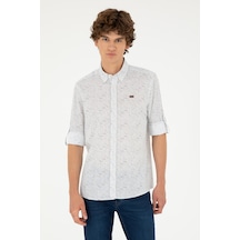 U.s. Polo Assn. Erkek Taş Gömlek Desenli 50288660-vr049 Taş