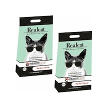Realcat Marsilya Sabunu Kokulu Topaklaşan Bentonit Kedi Kumu 2 x 10 L