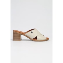 Pierre Cardin Pc-7219 - Bej-kadın Topuklu Terlik Bej