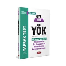 Data Yayınları 2024 YÖK Üst Kuruluşları ile YÖK Personeli GYS Yaprak Test