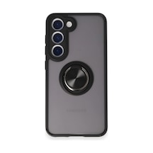 Samsung Uyumlu Galaxy S24 Fe Kılıf Montreal Yüzüklü Silikon Kapak - Siyah 0.2M-Çok Renkli