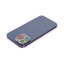 İphone 12 Pro Renkli Kamera Lens Koruma Cam - Mavi-yeşil