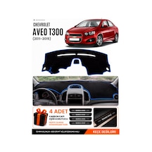 Chevrolet Aveo T300 2011-2015 Uyumlu Torpido Örtüsü, Torpido Kılıfı - Siyah Mavi