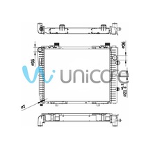Su Radyatörü Mercedes W202 C180, C200 Otomatik Ac+ 520 418 / 202 500 52 03, 202 50051 03