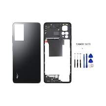 Xiaomi Redmi Note 12 Pro -4g- Full Kasa Arka Kapak Takım Siyah - Tamir Seti
