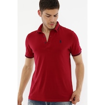 T8586 Dewberry Erkek Polo Yaka T-shırt-bordo Bordo