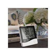 Ergonomik Lcd Ekranlı Alarmlı Nem Ölçer Ve Termometre