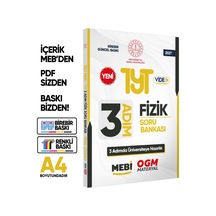 2027 TYT Mebi-ogm 3 Adım Fizik Soru Bankası Renkli A4 Boyut Video Çözümlü Baskı Ücreti