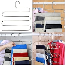 5 Katlı Metal Askılık Pantolon Askı Bluz Elbise Eşarp Başörtü Askısı Metal Beyaz Tr Diğer