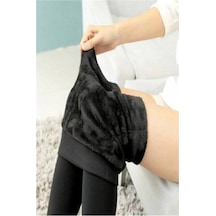 Tozcu Tekstil Kadın Siyah Termal Kışlık Içi Peluşlu Taytsiyahs Siyah