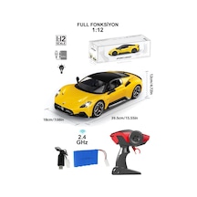 Uzaktan Kumandalı Şarjlı Işıklı Full Fonksiyon Maserati Mc20 Oyuncak Araba 27212 Sarı Sarı