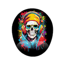 Kuru Kafa Skull Baskılı Bilek Destekli Mouse Pad
