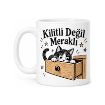 Bezos Kilitli Değil Meraklı Tasarımlı Porselen Kupa - Model 519 Ventra