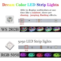 Jms Led Şerit Rgbıc Ws2812b Takip Efekti Işık Esnek Bant Diyot Şerit 2m Ws2812b Bht Ir