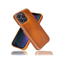 Bouletta Apple İphone 13 Pro Uyumlu Deri Arka Kapak F360 Rst2ef
