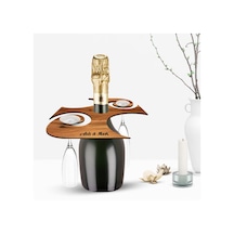 Kişiye Özel İkili İsimli Ahşap Şarap & Şampanya Bardağı Organizer N11.25136