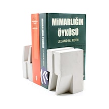 Brüt Beton Kitap Desteği & Kitap Tutucu