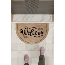 Rugmood Modern Dijital Paspas Kahverengi Welcome Paspas - Kapı Önü Paspası