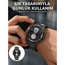 Akıllı Saat Çelik Kordon Çağrı Cevaplama Amoled Ekran Titreşimli Uyku Ve Sağlık Takibi Yeni Nesil