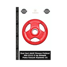 Özel Seri Aktif Fitness Fiziksel Mb-12111 5 Kg Olimpik Plaka Kauçuk Kaplama 4