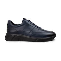 Deery Hakiki Deri Lacivert Erkek Sneaker Ayakkabı - 01963Mlcve02 Lacivert