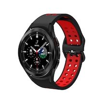 Ariatech Galaxy Watch 4 Classic 42mm Krd-02 Uyumlu Kordon-kırmızı-siyah