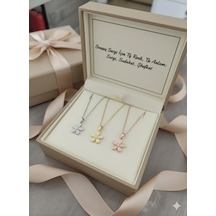 925 Ayar Papatya Silver Doğum Taşlı Sedef Çiçek Kolye.rose.gold.rodaj Gümüş