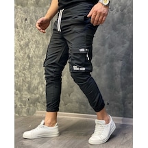 Oliggopol Erkek Haki Yeşil Bel Ve Paçası Lastikli Yandan Cepli Tarz Jogger