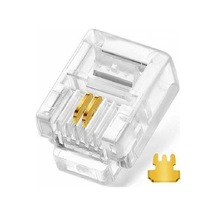 100 Adet Rj 11 2Pin Jak 6P2C Telefon Kablosu Için Konnektör Cat3
