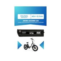 Arora Madrıd Lux Uyumlu Batarya 48v 12.5ah Elektrikli Bisiklet Bataryası Siyah