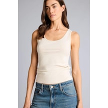 Defacto Slim Fit Basic Yuvarlak Yaka Atlet I1059az26smbg757 Bej-bg757