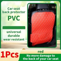 Pazly 1 Adet Kırmızı Araç Koltuğu Koruyucu Depoluklu Anti-kick Mat Lexus Gx470 2002-2009